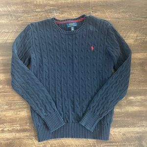 Polo Ralph Lauren navy cableknit sweater